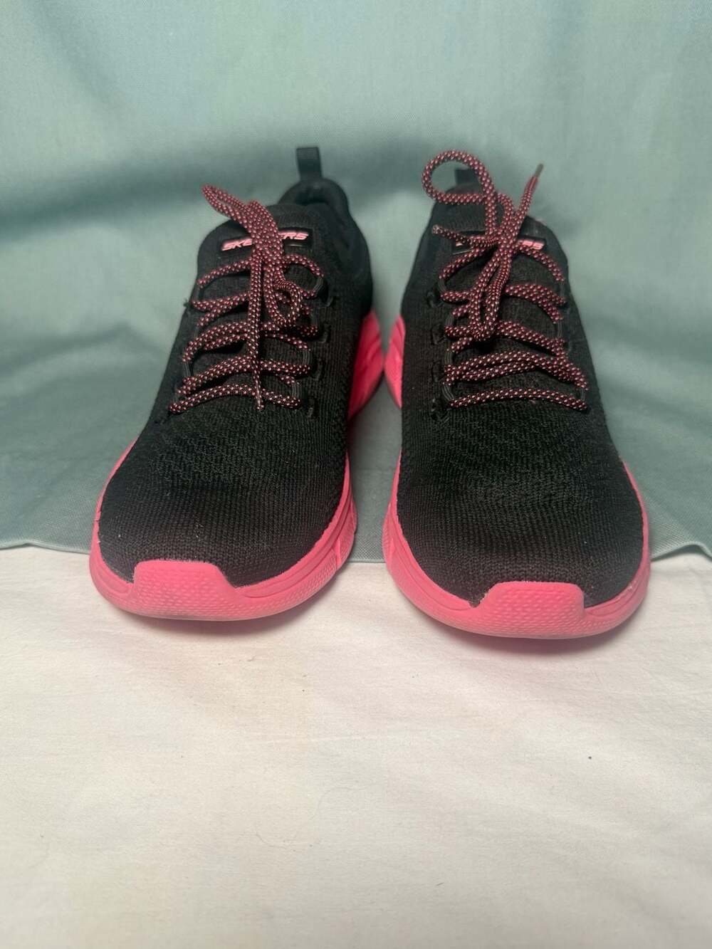Skechers Summits Memory Foam Black Pink Athletic Walking Shoes Women's 9.5